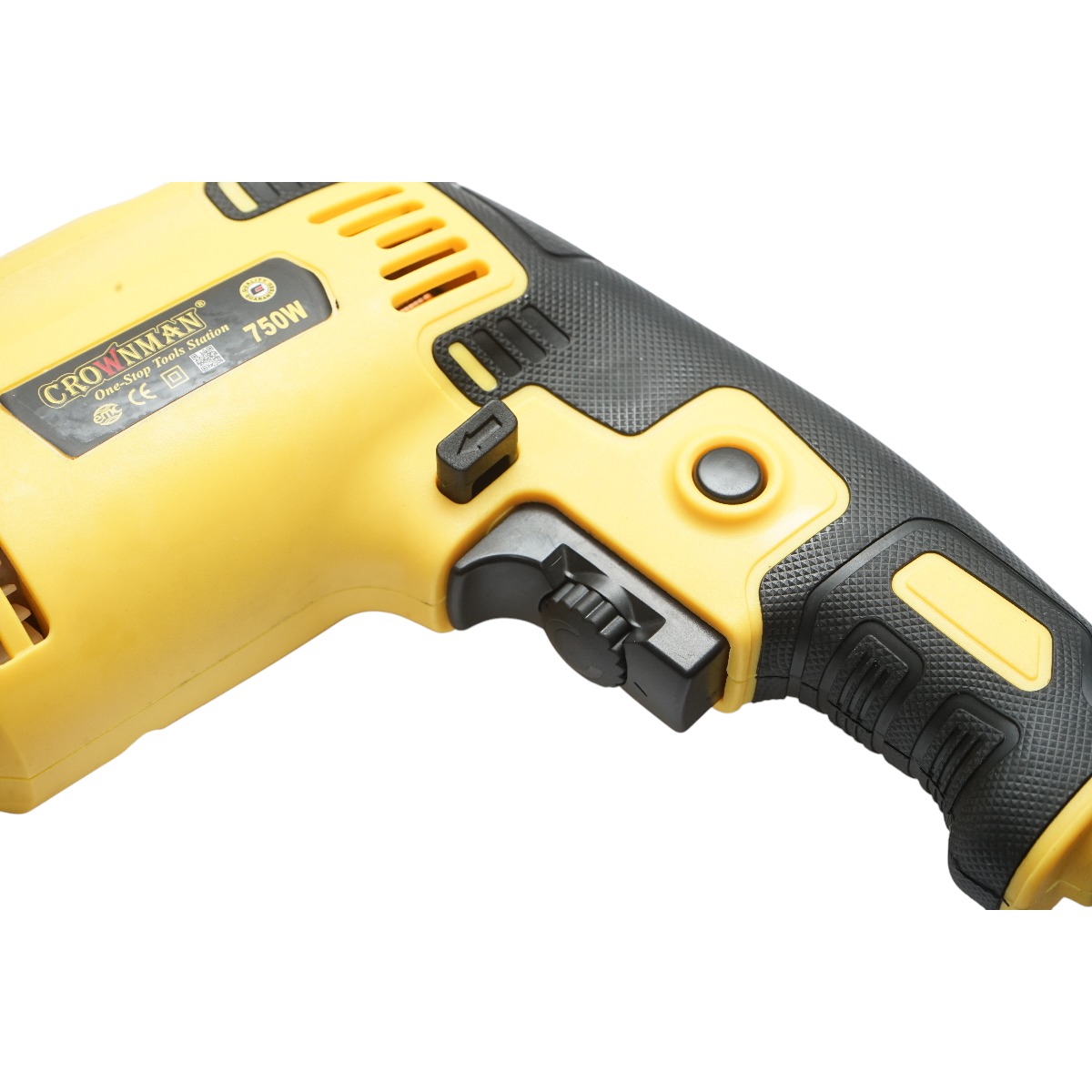 Bormasina cu impact Crownman 750W, 220V, 50/60Hz, turatie 0-3000 r/min, mandrina 1.5-13 mm, functionare stanga/dreapta