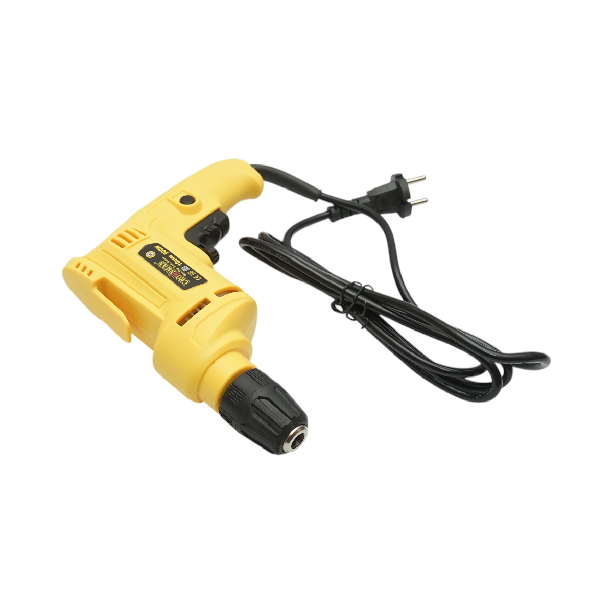 Masina de gaurit si insurubat Crownman 500W, 220V, mandrina rapida 10mm, turatie 0-3300 rpm, stanga/dreapta, 50/60 Hz