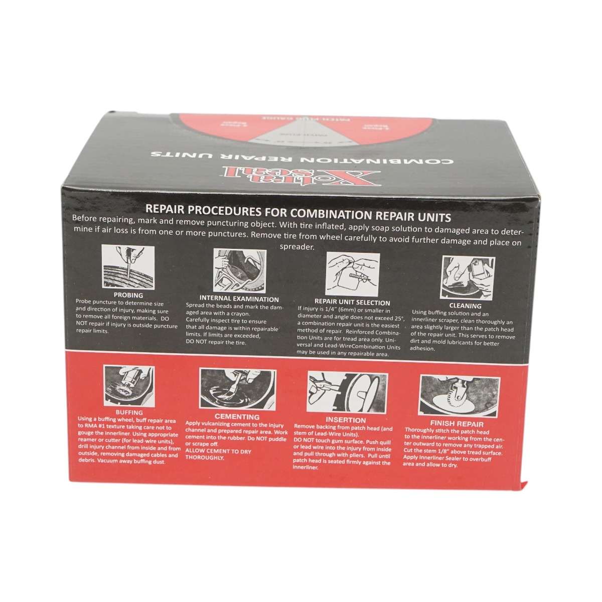 Petice vulcanizare anvelope tip ciuperca X-TRA SEAL, cutie 24 buc, diametru tija 8 mm, diametru petic 55 mm