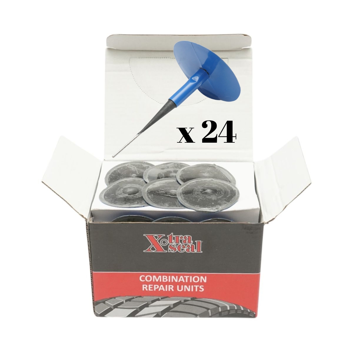 Petice vulcanizare anvelope tip ciuperca 6x55mm 24 buc/cutie X-TRA SEAL