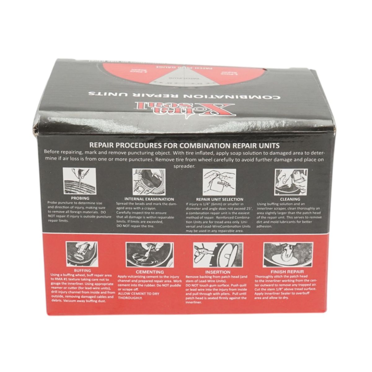 Petice vulcanizare anvelope tip ciuperca X-TRA SEAL, 24 buc/cutie, diametru tija 6 mm, diametru petic 55 mm