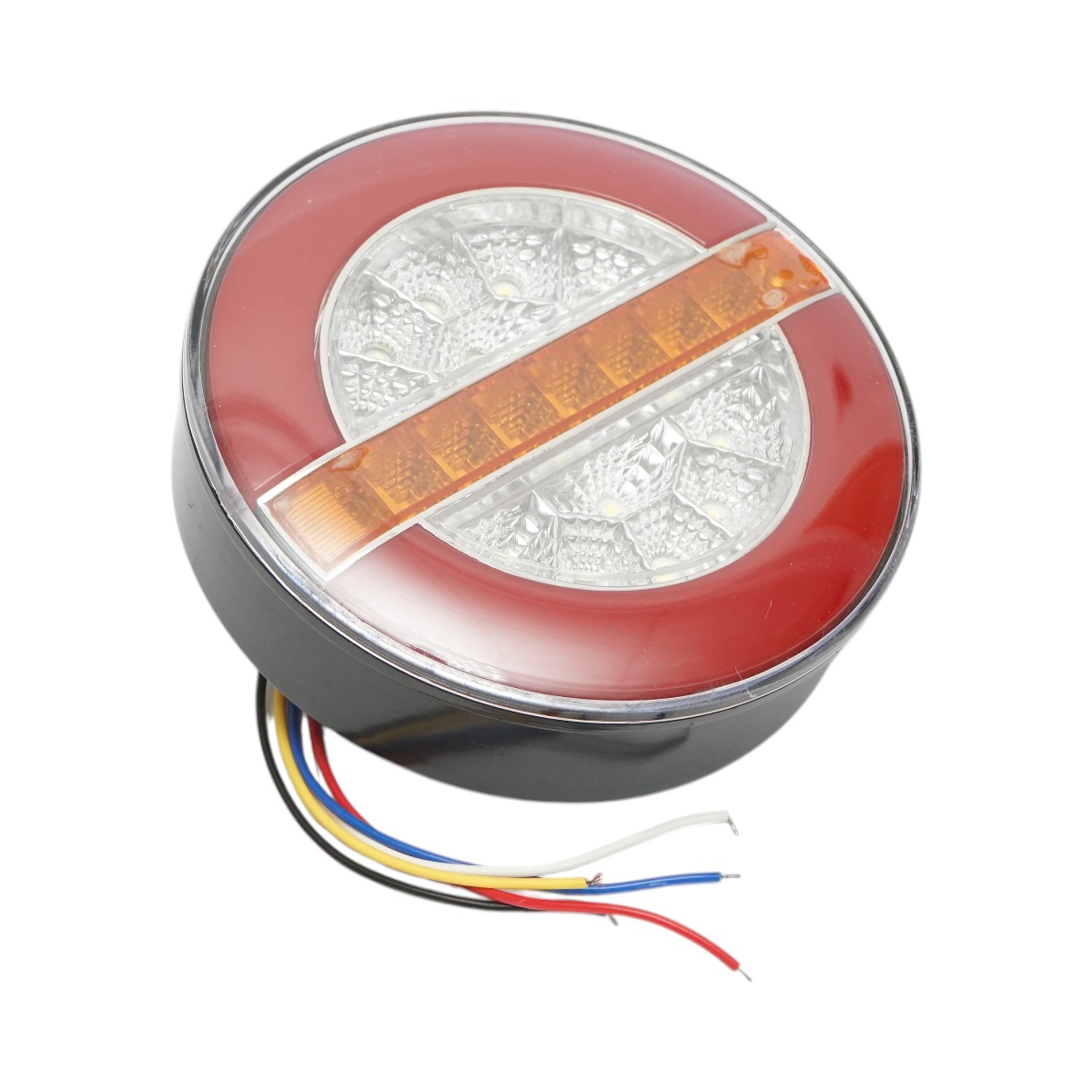 Lampa stop spate rotunda LED 12V/24V universala 140x40 mm Breckner Germany, montaj stanga/dreapta, distanta gauri prindere 43.5 mm