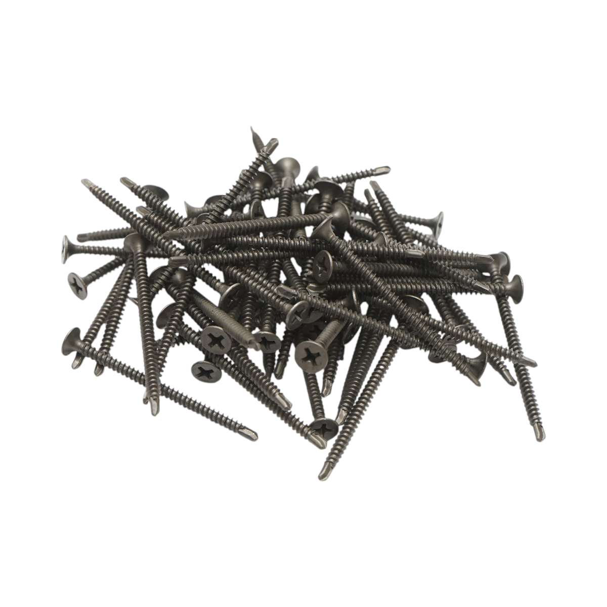 Surub rigips autoforant 3.5x55 mm, otel fosfatat, CAP INECAT, cap cruce, varf forant (burghiu), cutie 500 bucati