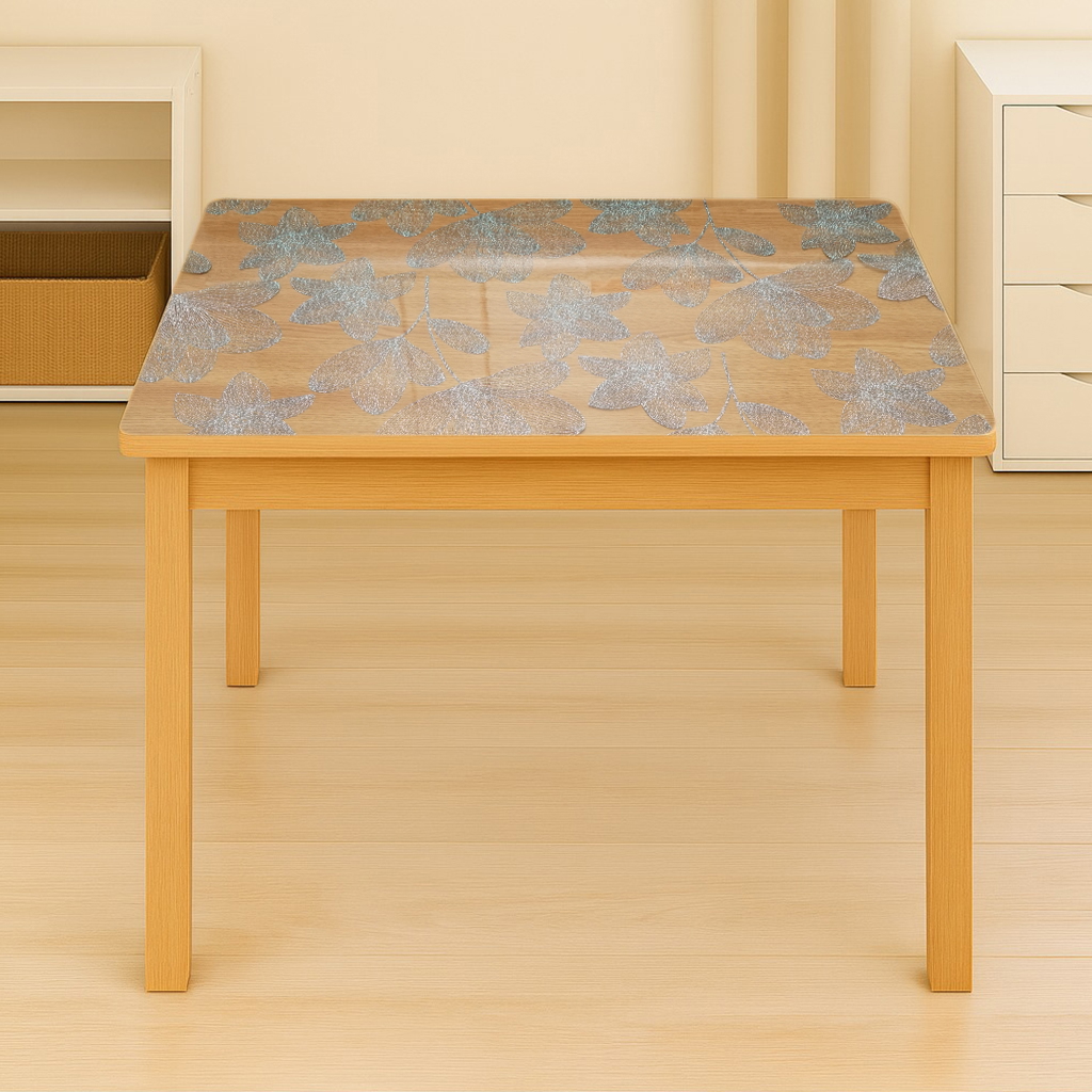 Rola folie protectie masa transparenta PVC siliconizat Breckner Germany, model Floral, 0.8x20 m, grosime 1.2 mm