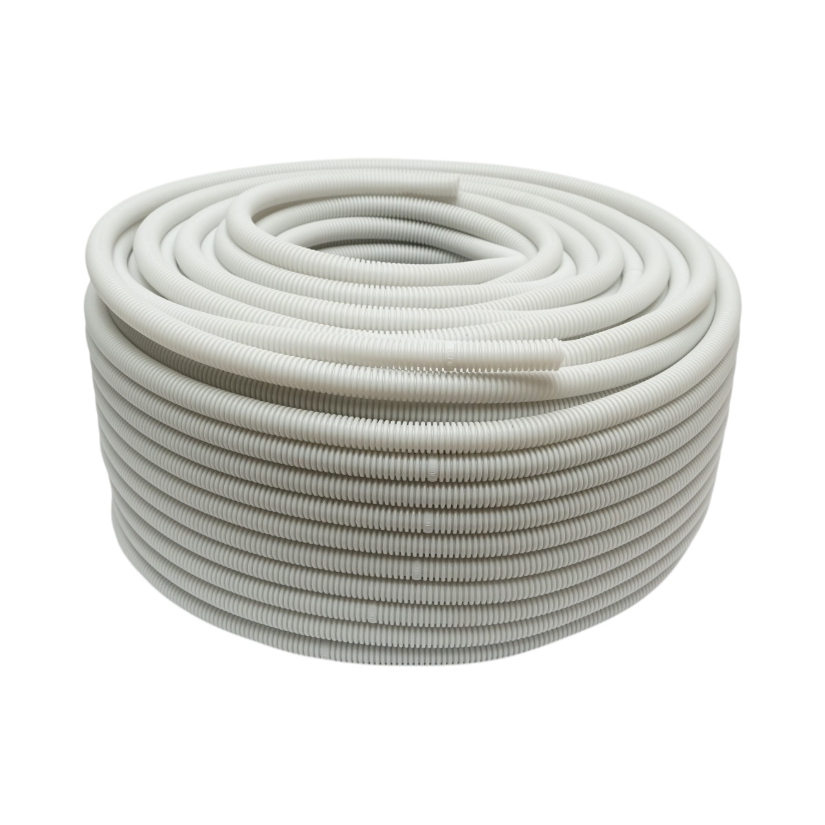 Tub flexibil copex FlexPrim 16 mm fara fir de tragere, HDPE polietilena de inalta densitate, neignifug, gri, rezistenta 750N, diametru interior 10.5 mm, 100 m/rola