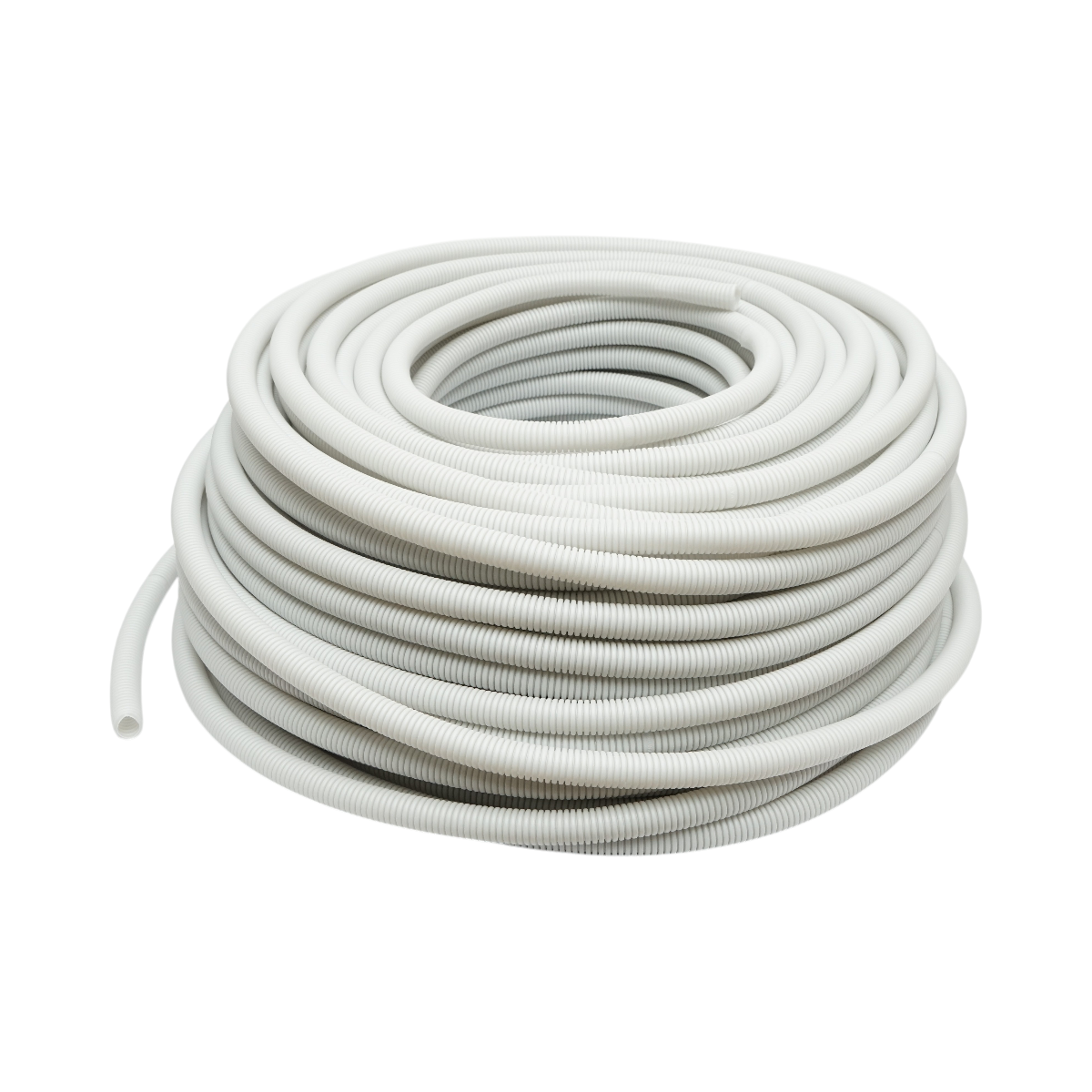 Tub flexibil copex FlexPrim fara fir tragator, HDPE neignifug gri, rezistenta 750N, diametru ext. 20 mm / int. 14.5 mm, rola 100 m