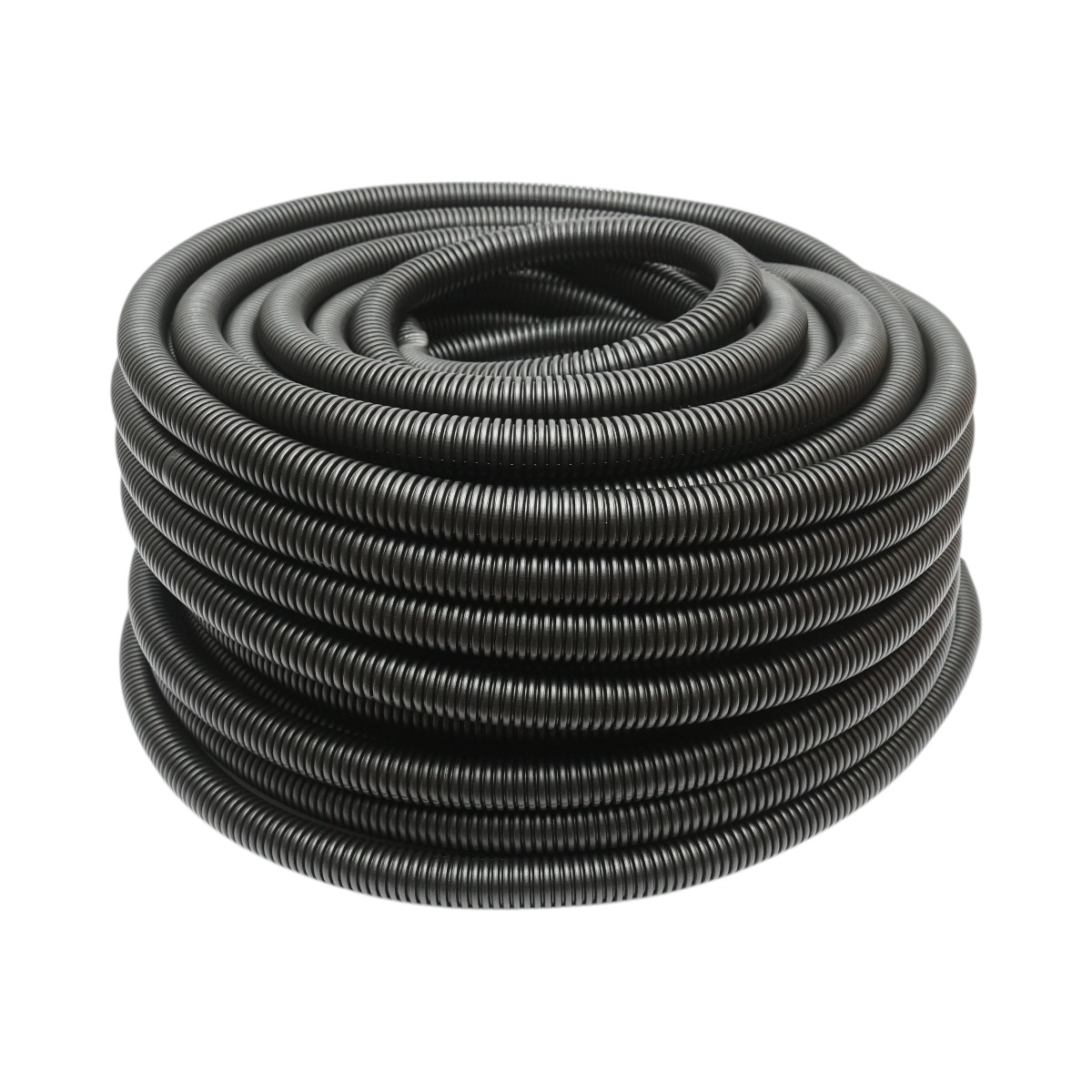 Tub flexibil copex FlexPrim 25 mm fara fir tragator, ignifug, HDPE negru, rezistenta mecanica 320N, diametru interior 19.5 mm, 50 m/rola
