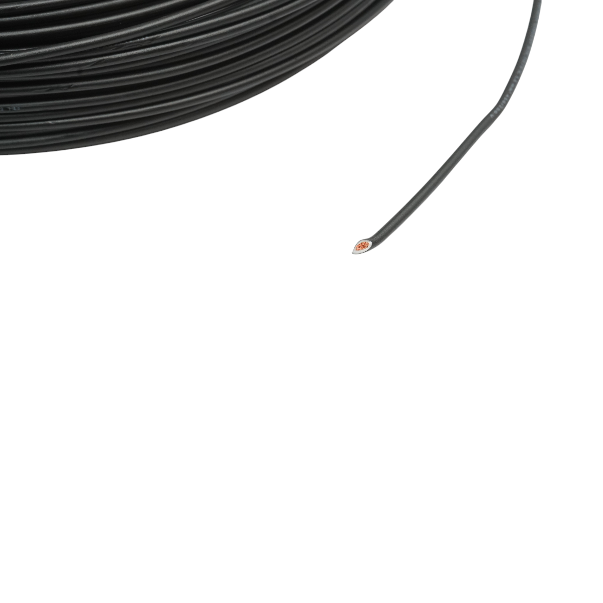 Cablu electric cupru MYF H07V-K litat multifilar 1.5 mm2 negru, izolatie PVC, tensiune nominala 450-750V, 100 m/rola