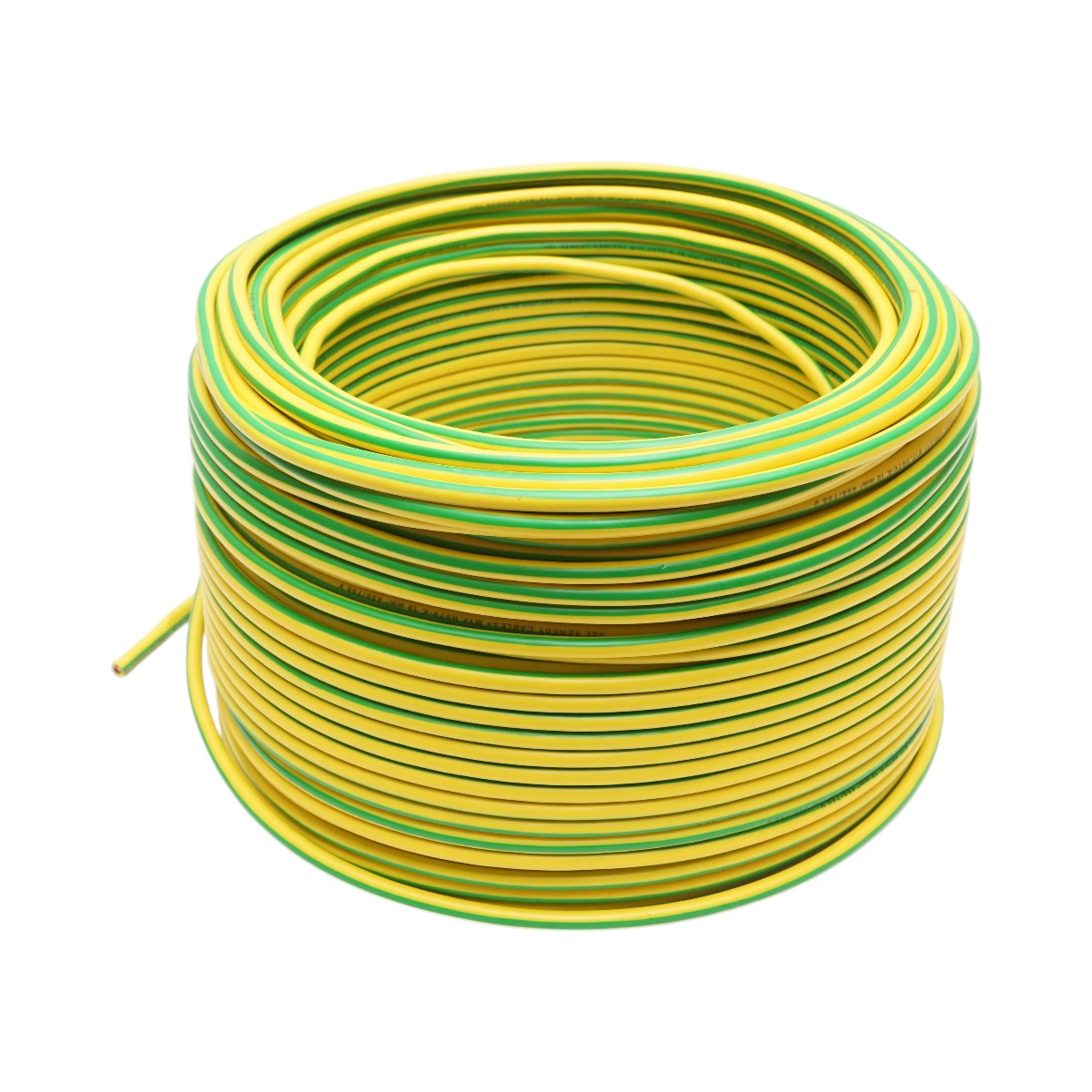Cablu impamantare cupru 10mm galben-verde MYF H07V-K, izolatie PVC 450/750V 100m/rola