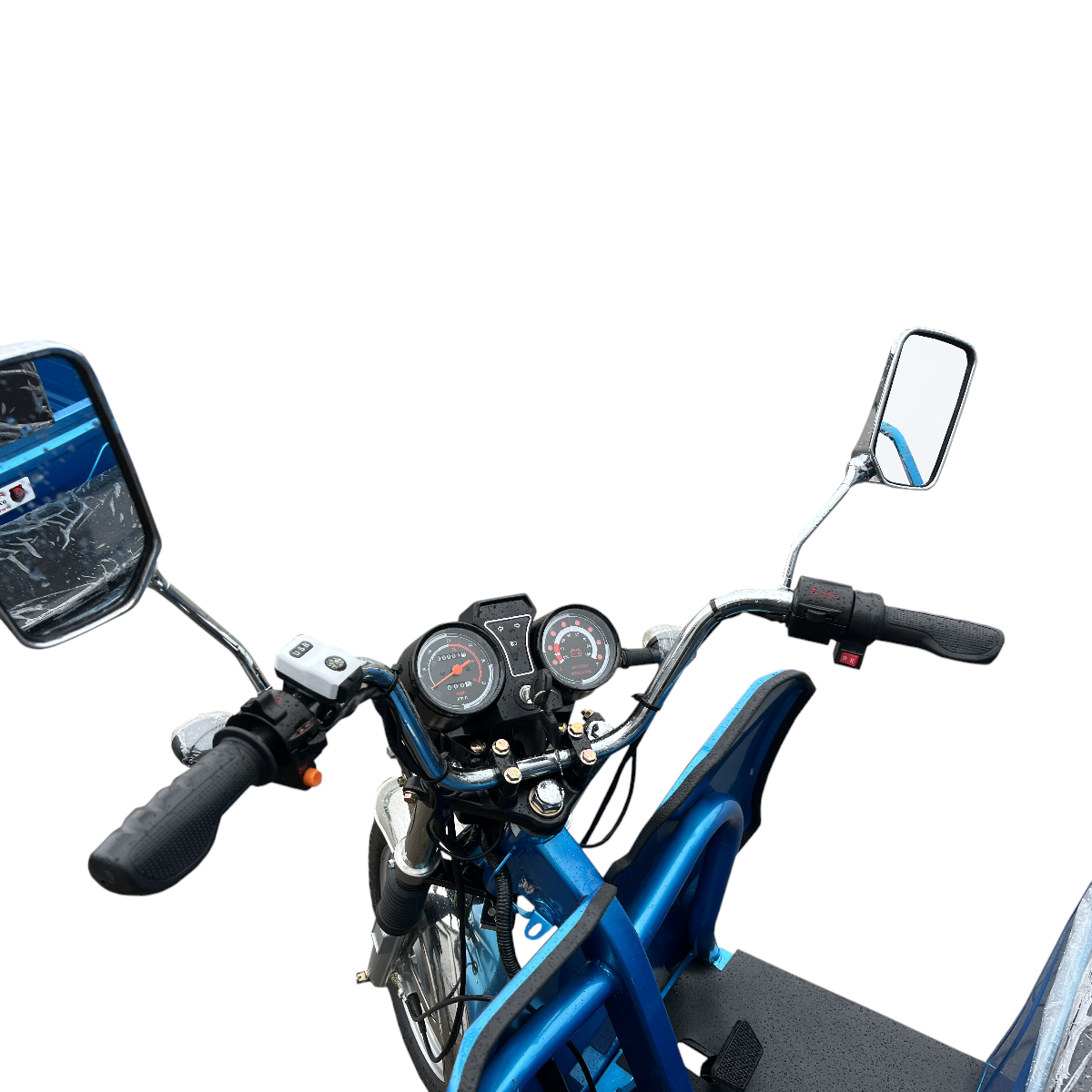 Triciclu electric Thor STAR cu CIV, 1200W, baterie 60V/45Ah (5 buc.), viteza max 25 km/h fara permis, autonomie 25-50 km, MMA 600 kg, reductor HI-LO, bena 1220x920x430 mm, omologabil