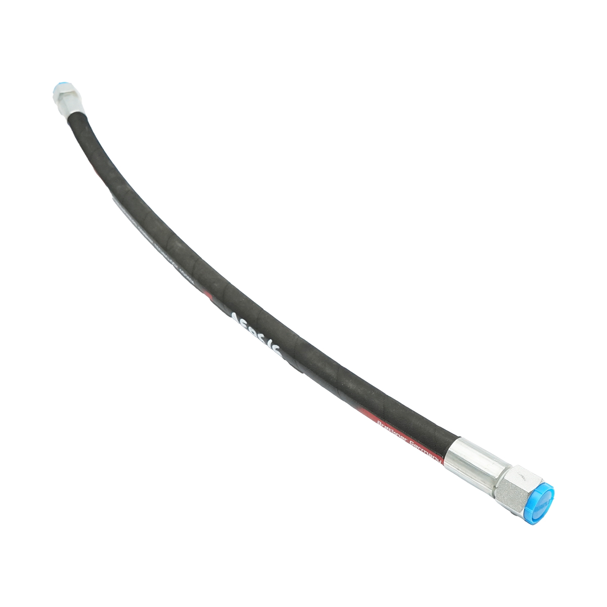 Furtun presiune 2SN DN10 sertizat cu capete fixate hidraulic L = 600 mm (Reductie M20X20)