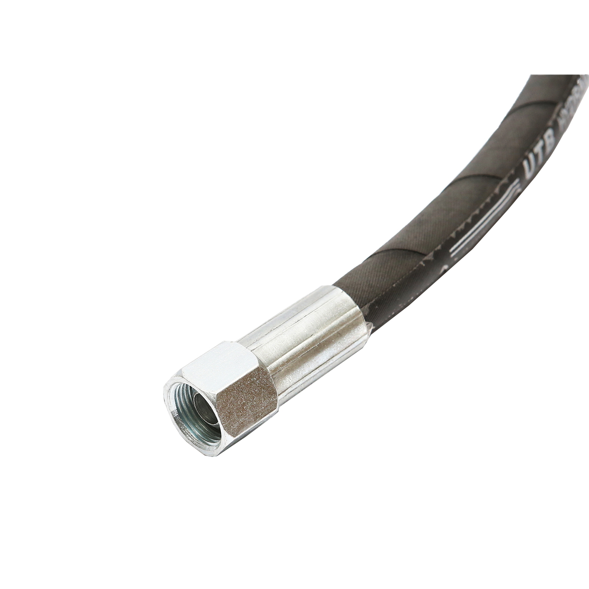 Furtun presiune 2SN DN10 sertizat cu capete fixate hidraulic L = 1000 mm (Reductie M20X20)