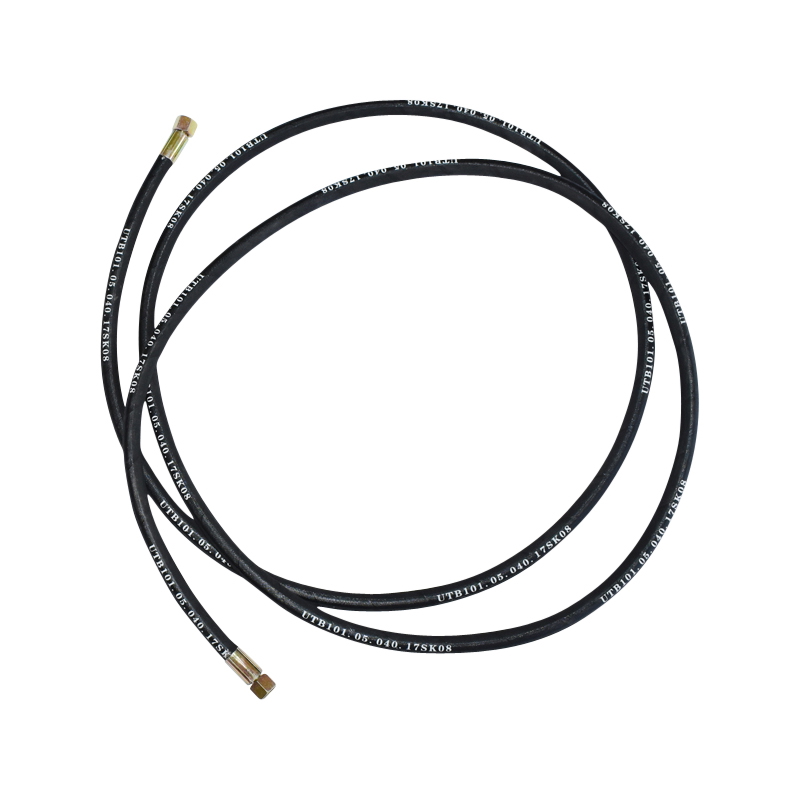 Furtun presiune 2SN DN10 sertizat cu capete fixate hidraulic L = 4000 mm (Reductie M20X20)