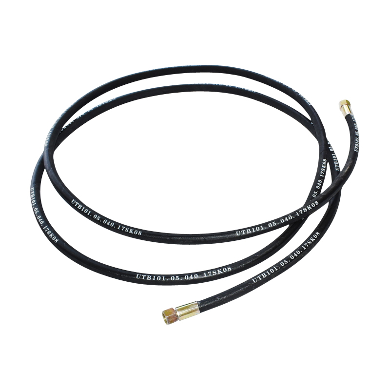 Furtun presiune 2SN DN10 sertizat cu capete fixate hidraulic L = 4000 mm (Reductie M20X20)