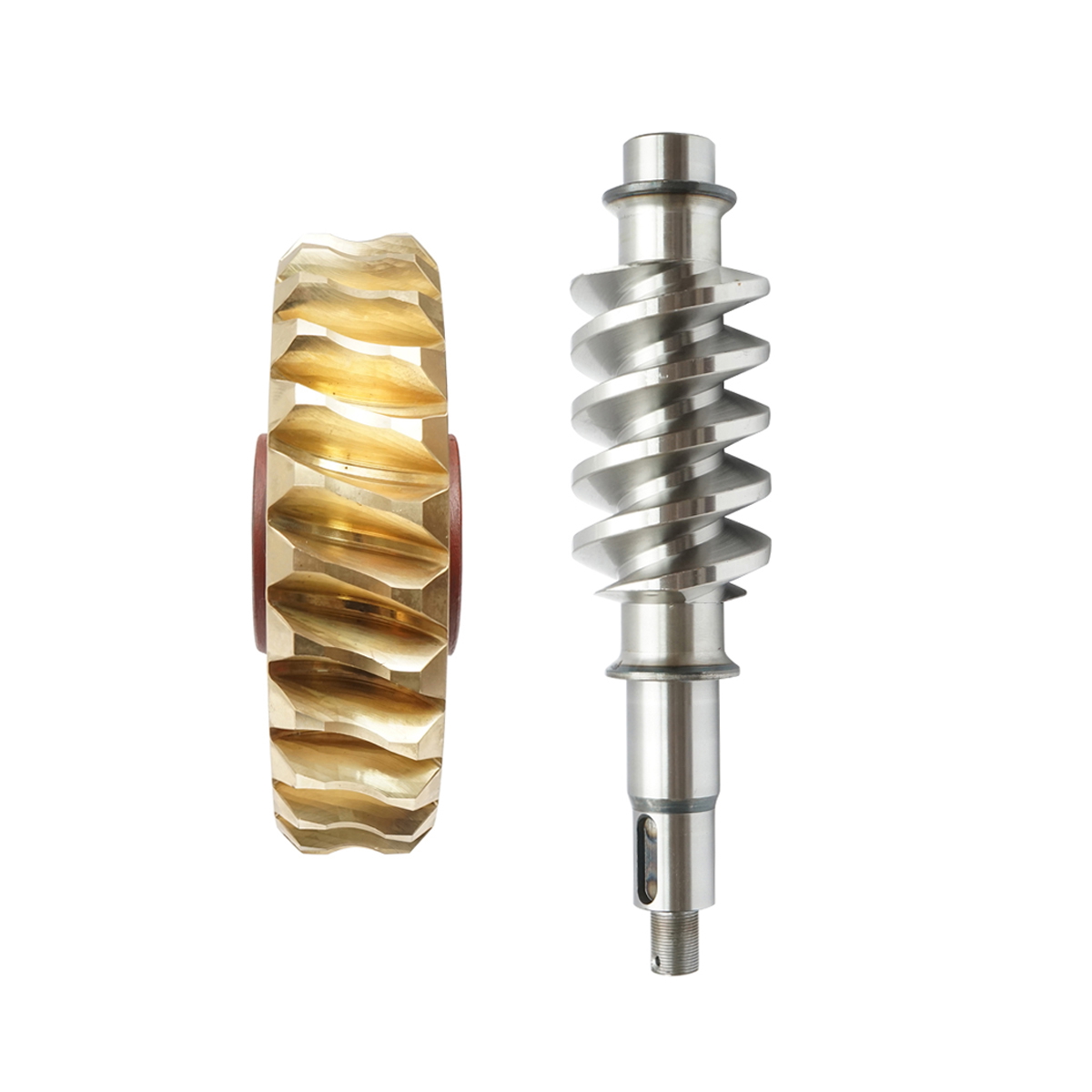 Set pinion bronz cu ax melcat pentru troliu Tractor Forestier