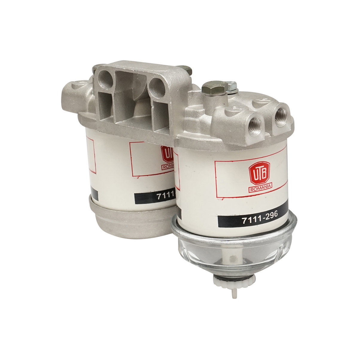 Baterie filtru motorina dubla 90 grade cu capac de sticla UTB U-650