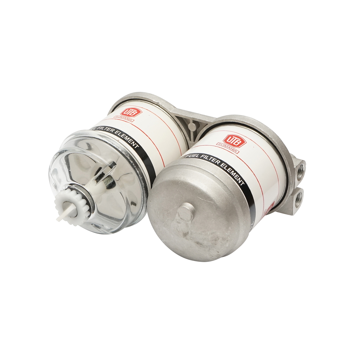 Baterie filtru motorina dubla 90 grade cu capac de sticla UTB U-650