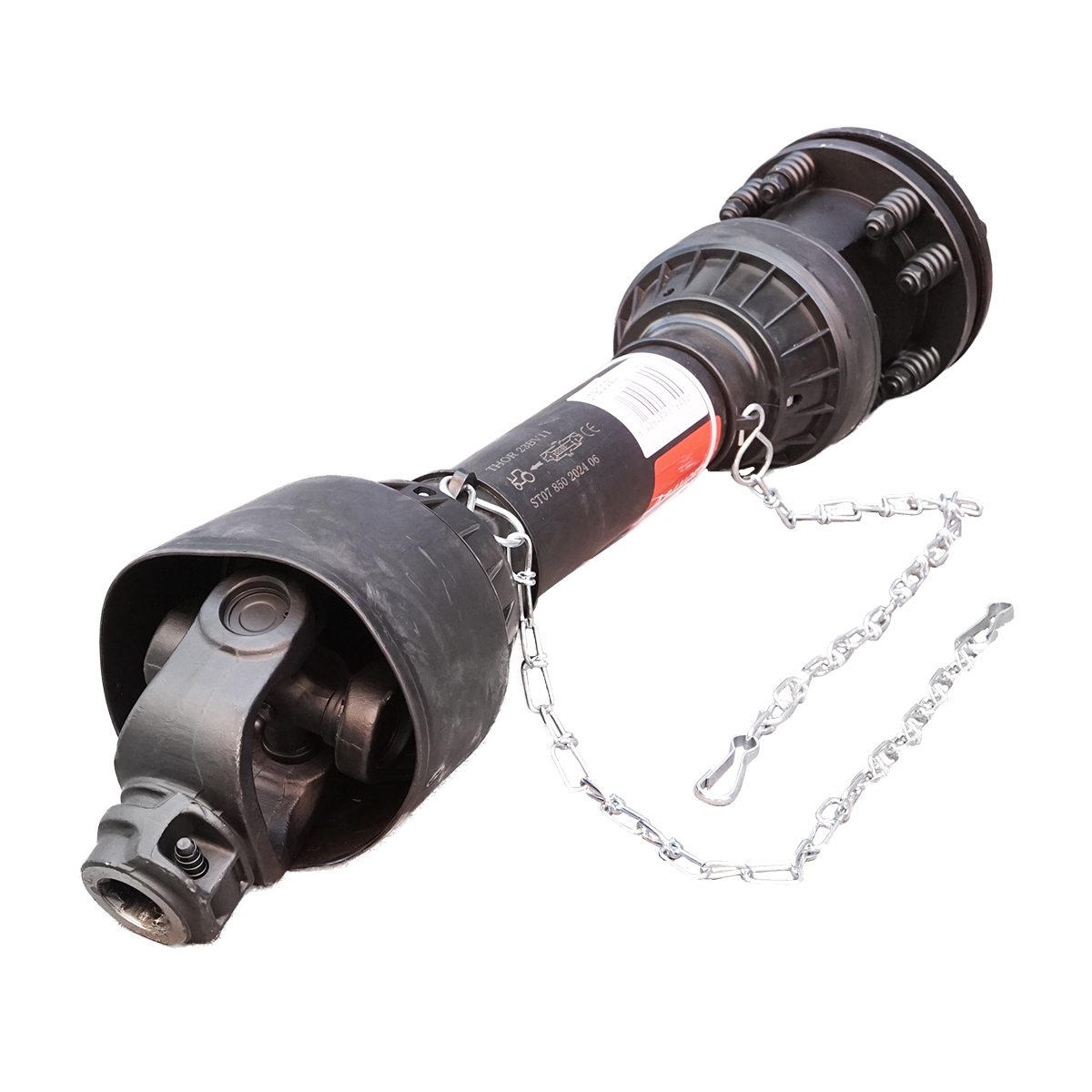 Cardan 850 mm S7 T7 cu ambreiaj compus din 2 discuri cruce 30,2x106,5 (teava stea) 1 3/8 Z=6 freza