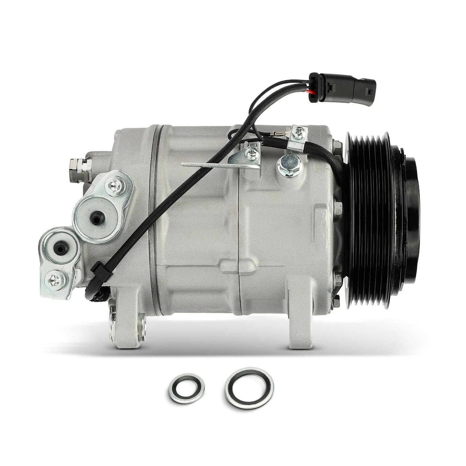 Compresor AC nou BMW Seria 5 G30 17-23, 6 Gt (G32) 17-, 7 G11 15-, motor: 1.6 T, 2.0 d, 2.0 T, 3.0 d, 3.0 R6 T, tip Sanden, Diam. fulie (mm) 110, 64526822847; 64527945819
