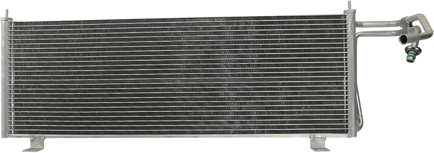Condensator climatizare AC Jeep Cherokee 97-01, motor: 2.5, 4.0 R6, Condenser fara uscator , 770 (725)x281 (261)x16, SRLine, miez si rezervor din aluminiu brazat, 55036595AB; 55036595AD