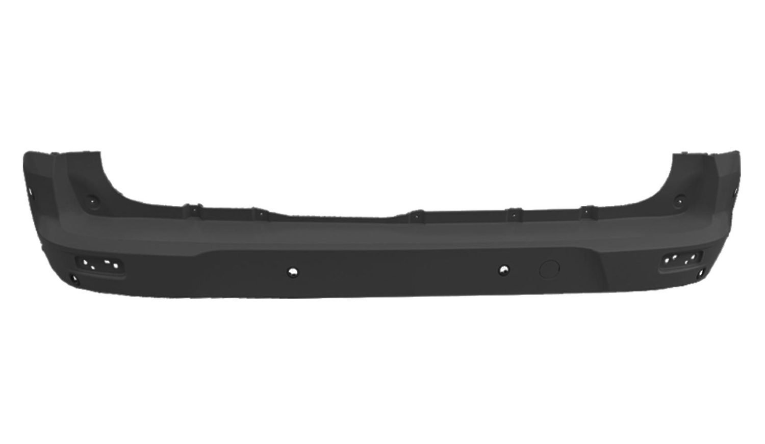 Bara spate FORD TRANSIT/TOURNEO CONNECT, 10.2018-06.2022, cu orificii pentru senzorii de monitorizare a unghiului mort, cu 6 gauri senzori parcare; de vopsit (nu este grunduit),