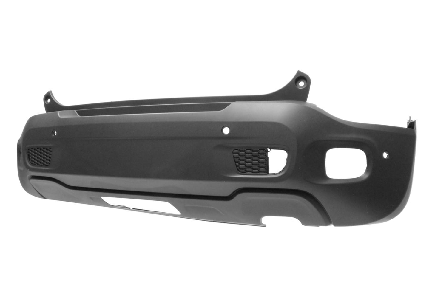 Bara spate JEEP RENEGADE (BU), 09.2014-, cu 4 gauri senzori parcare, cu capac carlig remorcare; texturat; cu gaura carlig remorcare,