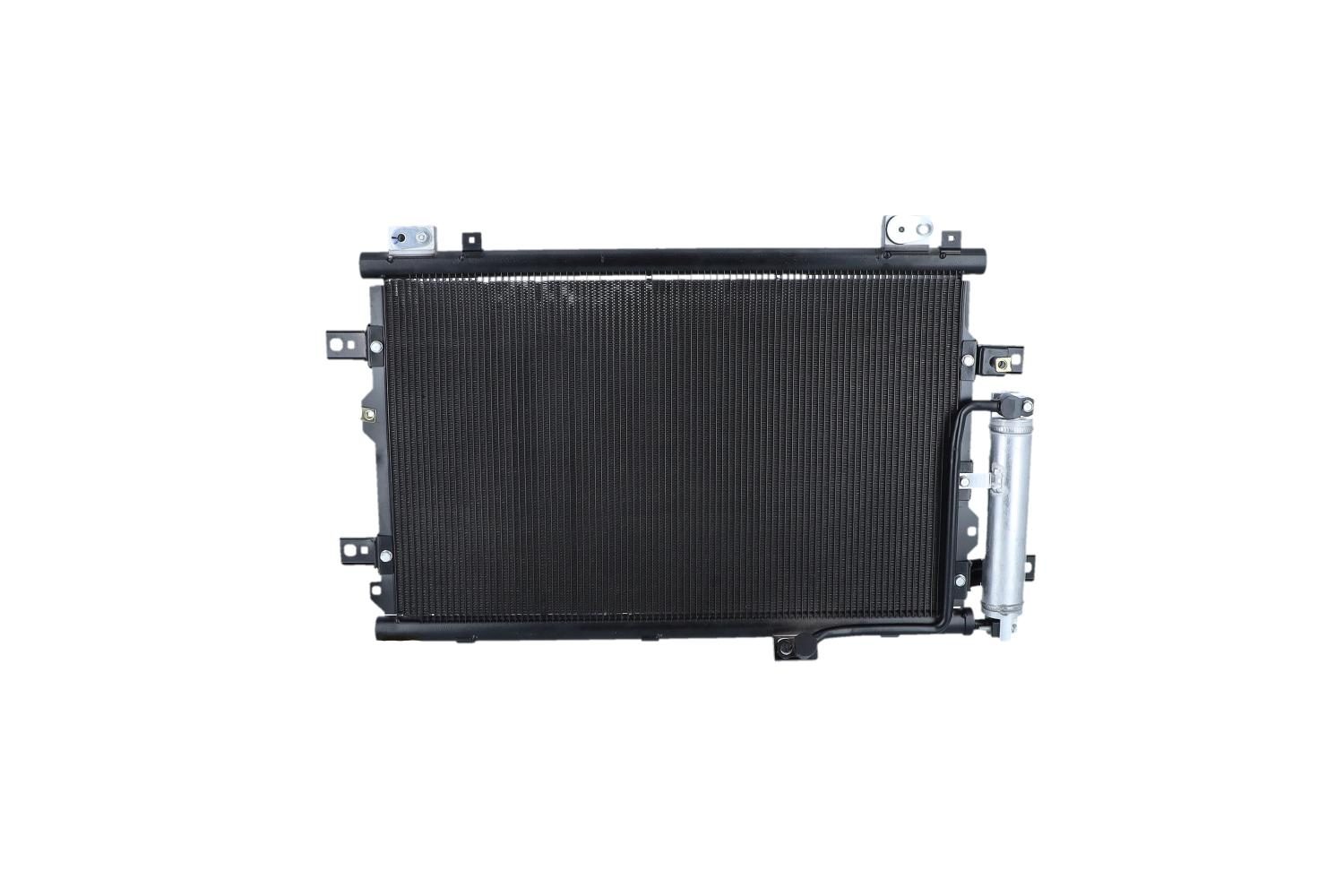 Condensator climatizare AC Hyundai Kona 17-; Kia Niro 16-22, motor: EV, Condensator cu filtru uscator , 605(570)x400(365)x20, OEM/OES (Hanon), miez si rezervor din aluminiu brazat, 97606-K4500