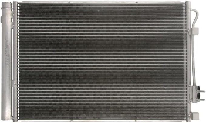 Condensator climatizare AC Hyundai I20 08-14, Solaris/Accent 10-, Veloster 11-, motor: 1.2, Condensator cu uscator integrat , 555(525)x378(368)x16, OEM/OES (Hanon), miez si rezervor din aluminiu brazat, 976061W000; 976061W001