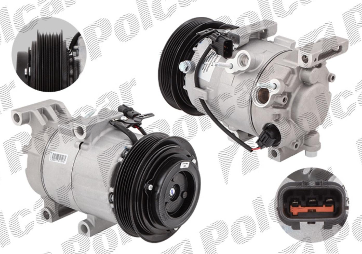 Compresor AC nou Hyundai Ix35 10-; Kia Sportage 10-15, motor: 1.6, tip Halla: VS-14, Diam. fulie (mm) 125, 97701-2Y600