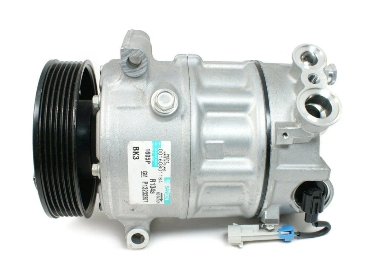 Compresor AC nou Chevrolet Cruze 09-, Malibu 12-16, Orlando 11-; Opel Astra J 09-17, Insignia 08-17; Saab 9-5 10-12, motor: 2.0 d, Delphi type: CVC, Diam. fulie (mm) 120, 13250607; 13262836