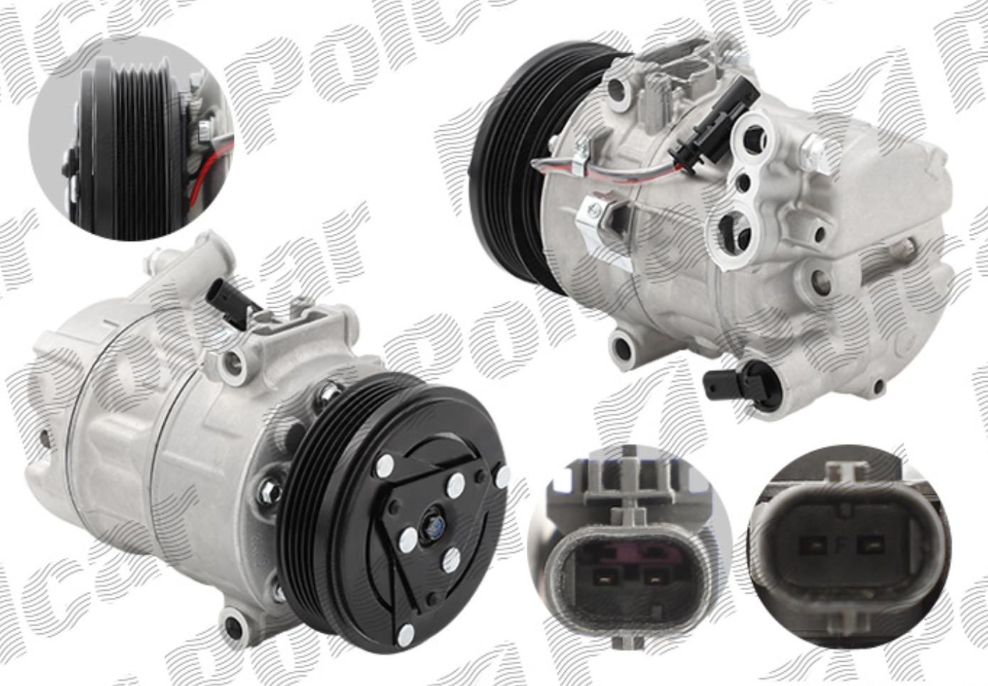 Compresor AC nou Opel Astra K 15-, Insignia 17-, motor: 1.0 T, 1.4, 1.4 T, tip Sanden: PCX14, Diam. fulie (mm) 110, 13367372; 13427936