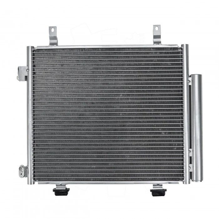 Condensator climatizare AC Nissan Pixo 09-; Suzuki Alto 09-, motor: 1.0, Condensator cu uscator integrat , 433 (390)x360 (340)x16, miez si rezervor din aluminiu brazat, 276504A00D; 276504A00H