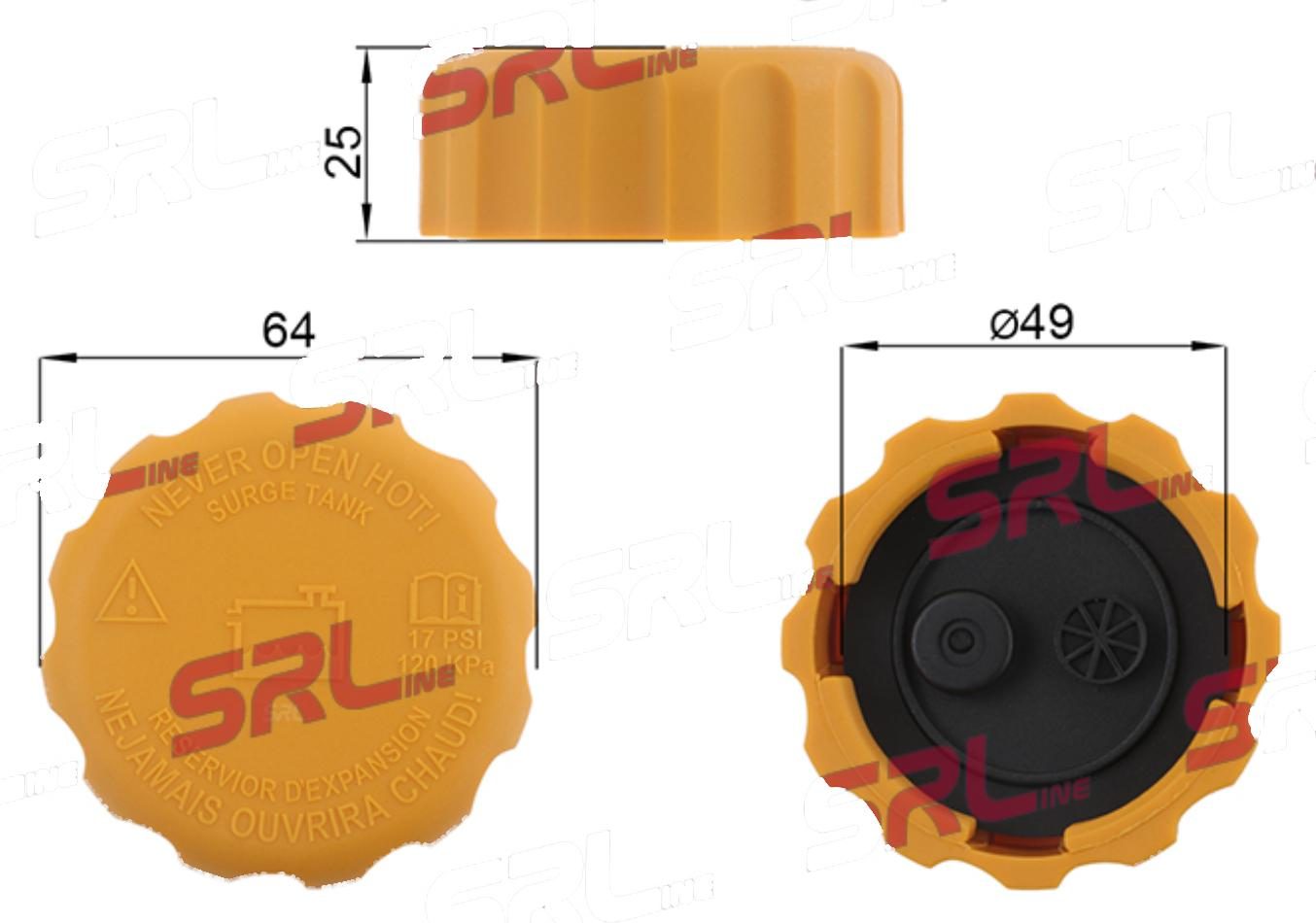 Buson radiator Chevrolet Aveo/Kalos, Lacetti, Matiz, Rezzo/Tacuma, Spark; Daewoo Lanos, Leganza, Matiz, Nubira; Opel Agila, Combo, Corsa C, Tigra, SRLine, 24527665; 90500007