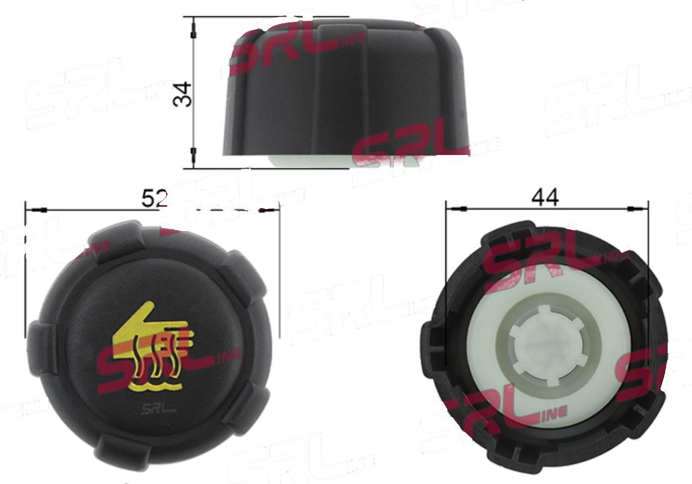 Buson radiator Dacia Dokker Duster Logan Sandero; Mercedes Citan; Mitsubishi Outlander; Nissan Juke Note Qashqai X-Trail; Opel Movano Vivaro; Renault Captur Clio Espace Fluence Kangoo Laguna Master Megane Scenic ; Smart; Suzuki Grand Vitara Jimny 1375A307