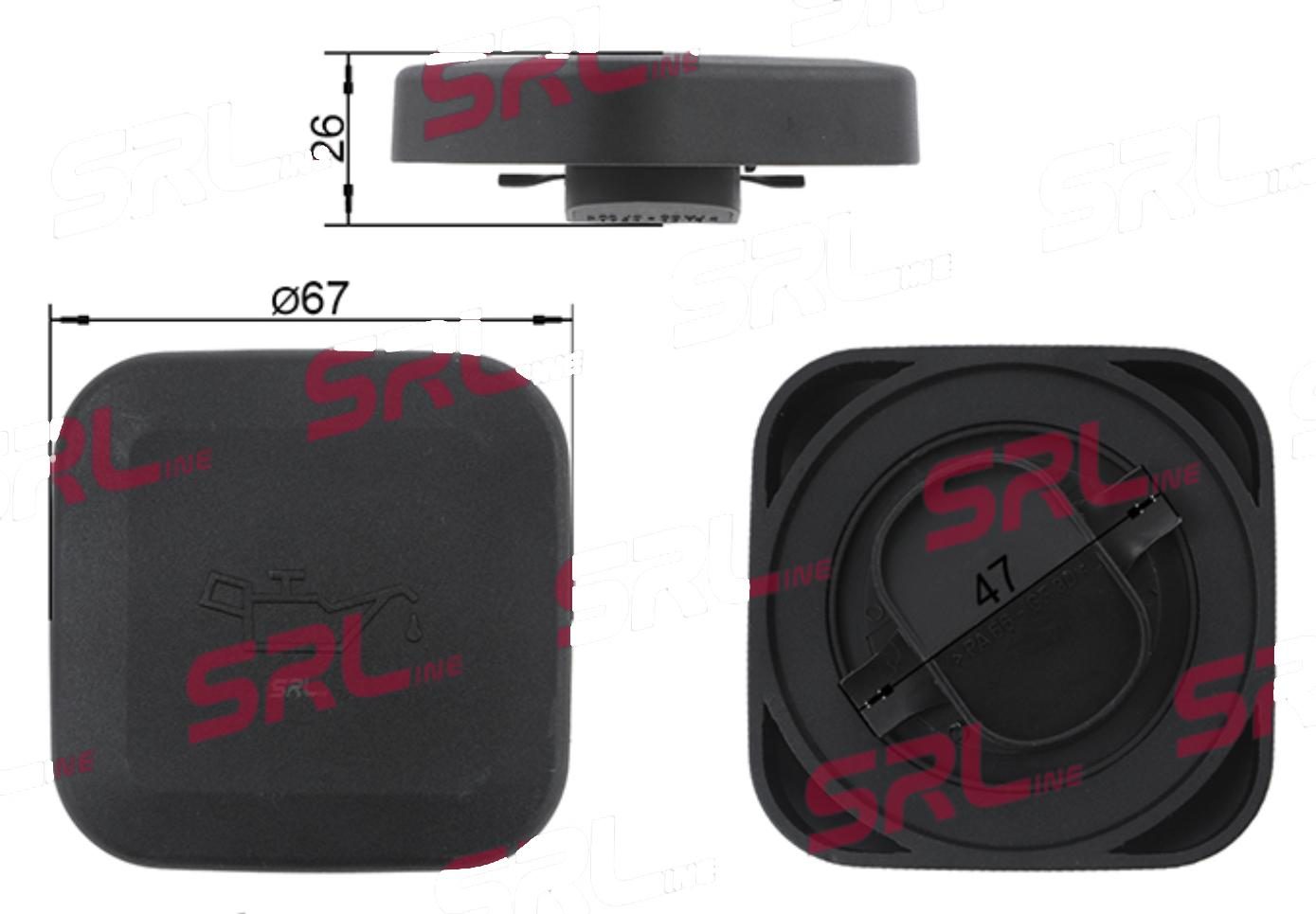Buson umplere ulei MW Seria 1 E87/E88/E81/E82, 3 E30/E36/E46/E90/E91/92/93, 5 E34/E39/E60/E61, 6 E63/E64, 7 E32/E38/E65/E66, 8 E31, X3 E83, X5 E53/E70, X6 E71, Z3 E36/7/8, Z4 E85/86, Z8 E52; Land Rover Freelander; Rover/Mg 75 , SRLine, 11121715318