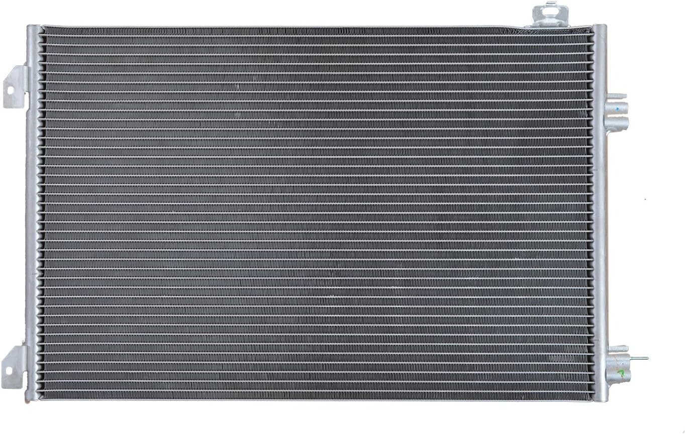 Condensator climatizare AC Renault Clio 98-12, Thalia 08-13, motor: 1.5 dci, Condenser fara uscator , 620(585)x410x16, Mahle, miez si rezervor din aluminiu brazat, 8200245598; 8200742595