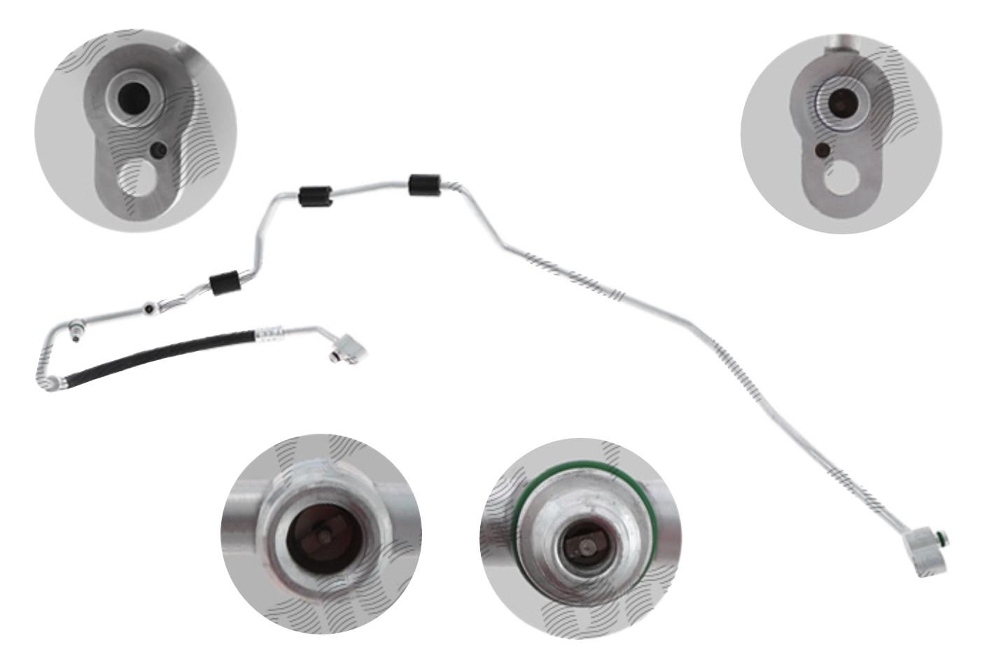 Conducta aer conditionat Vw Passat (B6) 05-10, Passat (B7) Us 11-, Passat (B7) 10-15, Passat Cc 08-12, motor: 1.4 TSI, 1.6, 1.6 TDI, 1.8 TSI, 1.9 TDI, 2.0, 2.0 TDI, 2.0 TSI, 3.2 V6, 3.6 V6, Furtun inalta presiune, 3C0820741AH; 3C0820741AJ