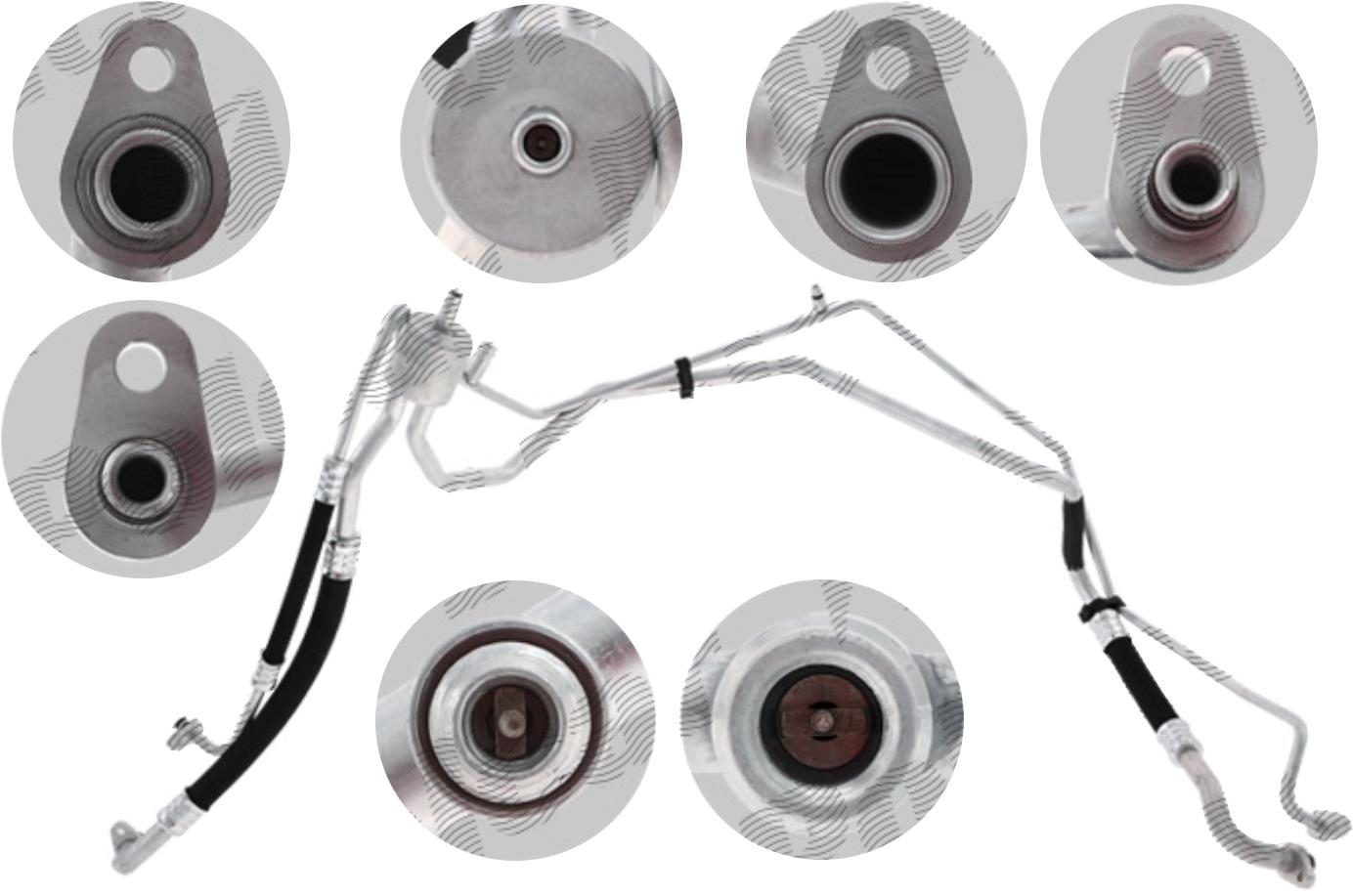Conducta aer conditionat Citroen Berlingo 08-18, C4 10-; Ds 4 15-; Peugeot 3008 08-16, 5008 09-16, Partner 08-, Rcz 10-, motor: 1.6, 1.6 HDI, furtun presiune variabila, Aluminiu/ Cauciuc, 647794; 647795
