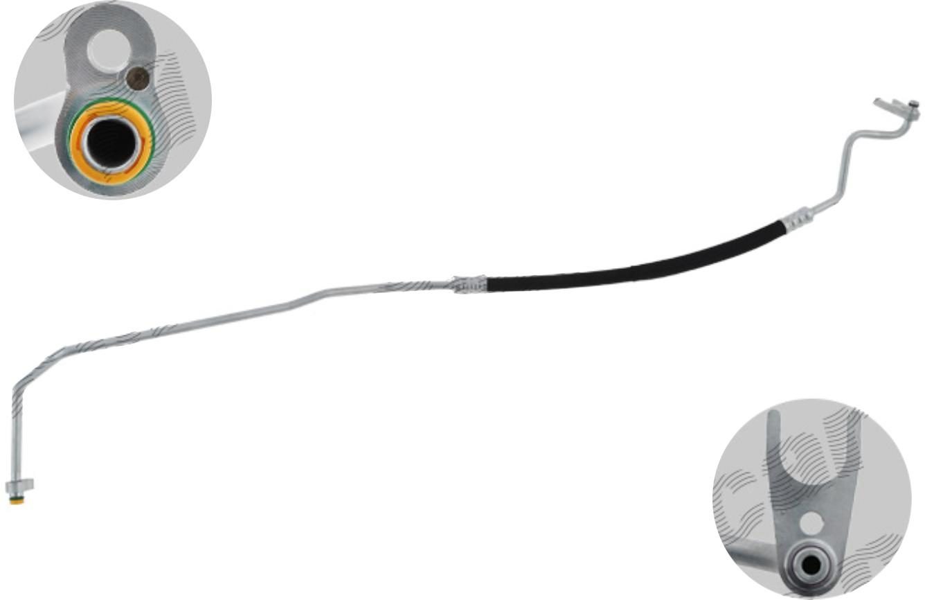 Conducta aer conditionat Mercedes A-Class (W169) 04-12, B-Class (W245) 05-11, motor: 1.5, 1.7, 2.0, 2.0 cdi, 2.0 T, Furtun inalta presiune, Aluminiu/ Cauciuc, 1698301715