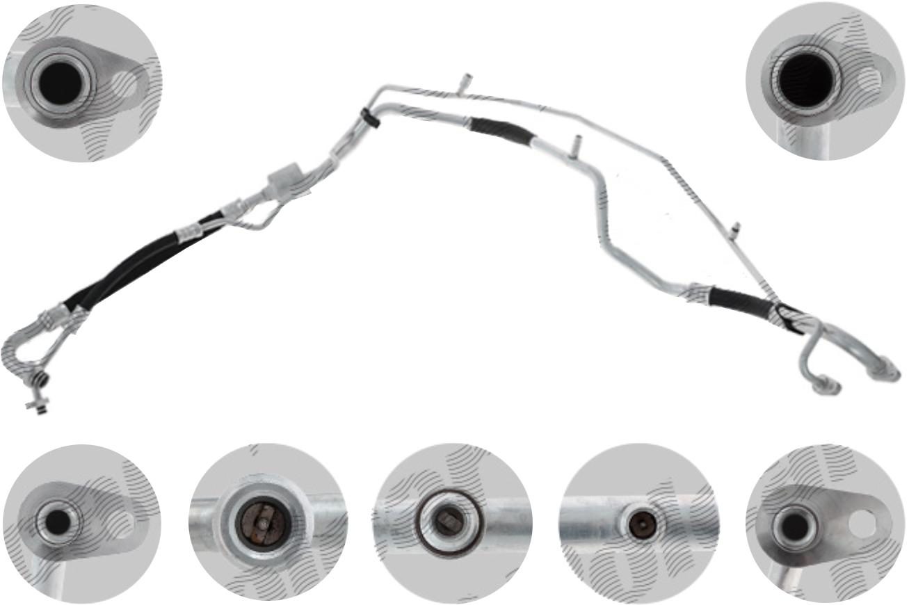 Conducta aer conditionat Citroen C3 Picasso 08-, C3 10-16, C3 16-, C4 Cactus 14-18; Ds 3 15-; Peugeot 2008 13-, 208 12-, motor: 1.6 HDI, Furtun presiune joasa, Aluminiu/ Cauciuc, 9678309780