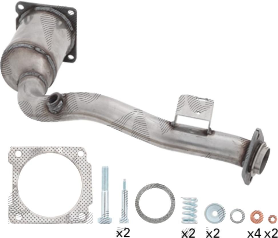 Catalizator Citroen C2 (Jm), 07.03-09.17, C3 1 (Fc, Fn), 02.02-, C3 Pluriel (Hb), 05.03-, 1.6, 1.6 VTS, 1.6 16V, Euro 3 (D3), Catalizator si kit instalare, EEC