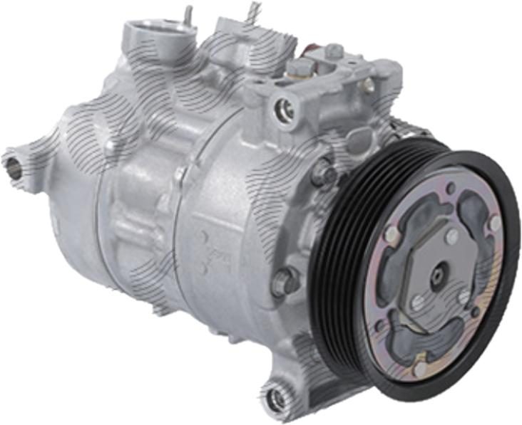Compresor AC nou Audi A1 (Gb) 18-, A3 20-; Seat Ibiza 17-, Tarraco 18-; Skoda Fabia 14-, Kamiq 19-, Karoq 17-, Kodiaq 16-, Octavia 13-, Scala 19-, Superb 15-; Vw Passat (B8) 14-, Polo 17-, Tiguan 16-, 1.0 TFSI, 1.5 TFSI, tip Denso: 6SAS14C, Denso