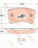 Set placute frana punte spate Audi A4 (B8), 11.2007-12.2015, A5 (8t3), 06.2007-01.2017, Q5 (8r), 11.2008-, TRW