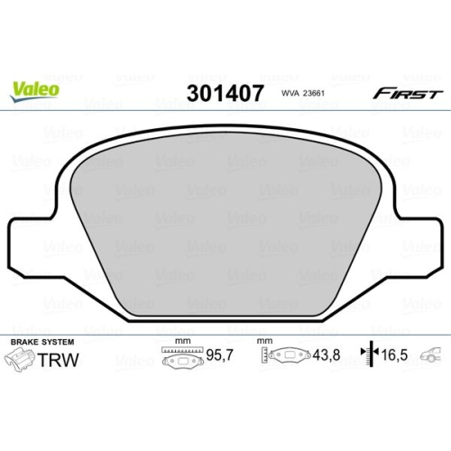VALEO set placute frana,frana disc FIRST