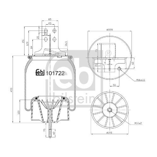 FEBI BILSTEIN Burduf, suspensie pneumatica