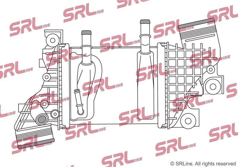 Intercooler Man Tge 16-; Vw Crafter 17-, Transporter/Multivan/Caravelle T6 15-, motor: 2.0 TDI, intercooler - racire apa, 153x134x64, SRLine, Aluminiu/ Plastic brazat, 04L145749B; 04L145749F