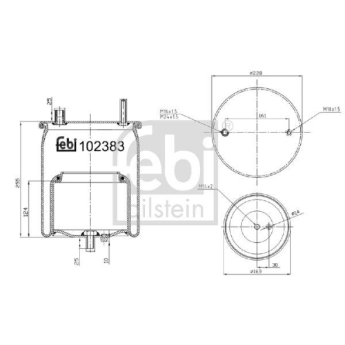 FEBI BILSTEIN Burduf, suspensie pneumatica