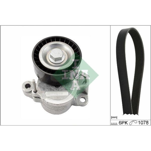 Set curea transmisie Audi A1 (8x1 8xk) 05.10-09.19 ; Seat Ibiza 4 (6j5 6p1) 03.08-12.17 , Toledo 4 (Kg3) 07.12-04.19; Skoda Fabia 3 (Nj3) 08.14-06.21 , Rapid (Nh3 Nk3 Nk6) 07.12-03.22 ; Vw Polo 5 (6r1 6c1) 03.09-06.22, Polo Van (6r) 03.09-10.17, INA