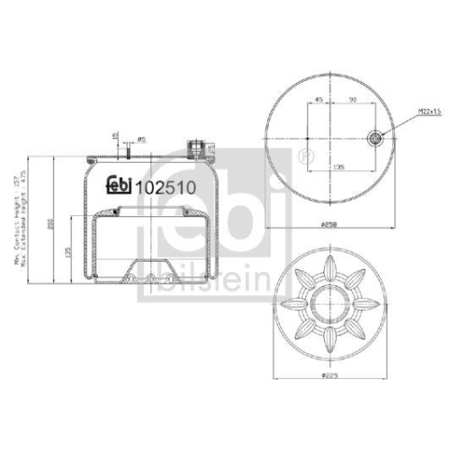 FEBI BILSTEIN Burduf, suspensie pneumatica