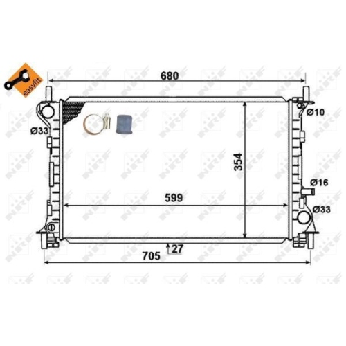 Radiator racire motor Nrf 58375